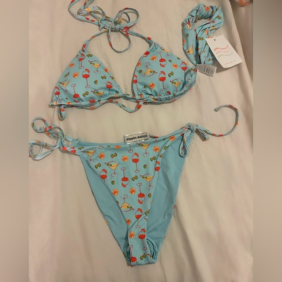 Dippin' Daisy's | Swim | Dippin Daisys Blue String Bikini Set | Poshmark